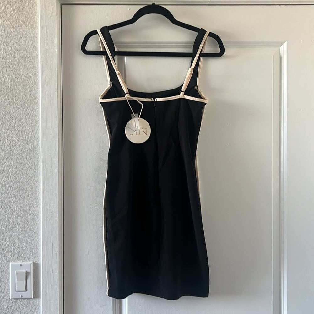 Showpo Black and Cream Mini Dress - Picture 3 of 3